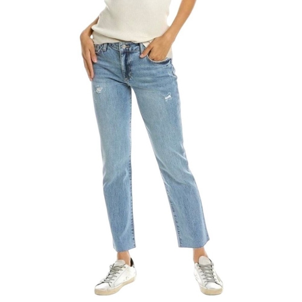 Joes Jeans Lara Cybele mid rise straight leg ankle jeans distressed